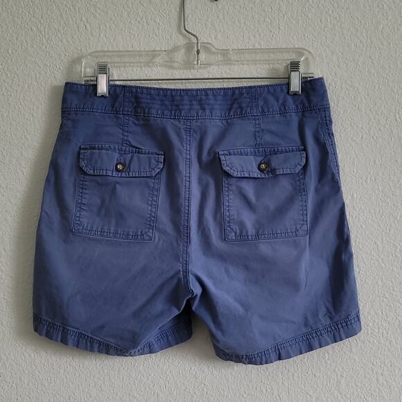 DOCKERS Shorts Mid Rise Curvy Cargo Khaki Style Front Pockets Size 6 Faded Blue - Picture 5 of 9